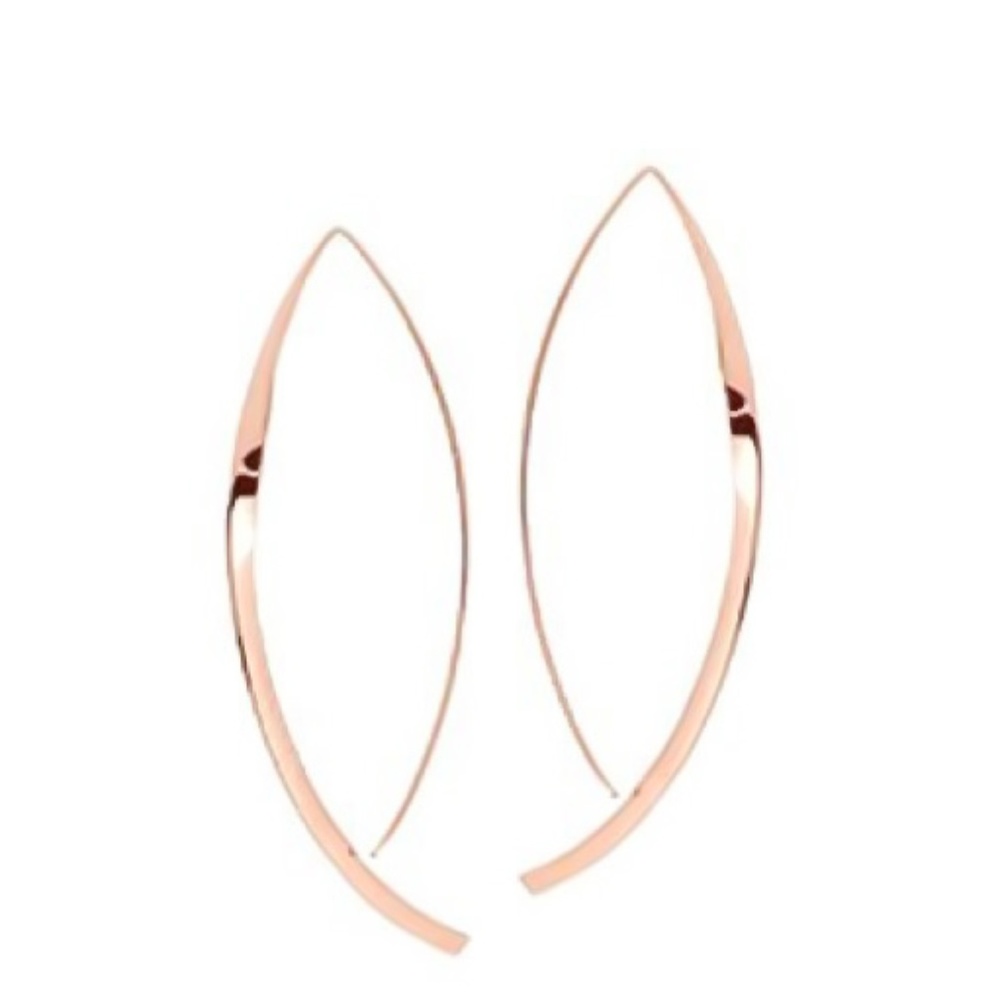 CRAZY 1DAY SALE! 14K rose gold upside down hoops